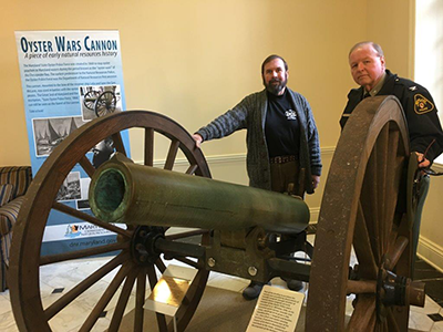 Historic Oyster Wars Cannon in House Office Building