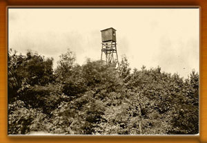Old photo of a firetower.