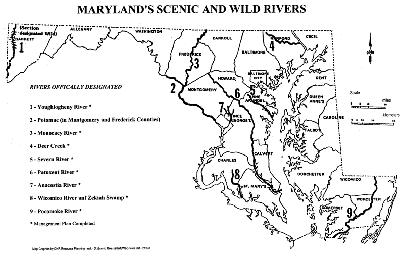 Scenic & Wild Rivers map