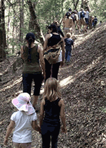 Family Nature Club on a hike