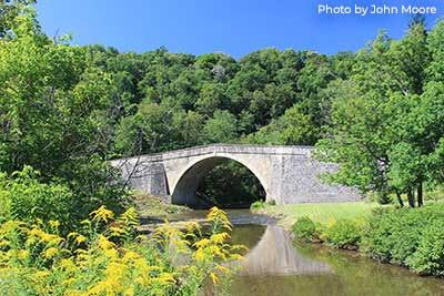 Casselman River Bridge in Spring - Photo by John Moore