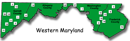 Clickable Map of Western Maryland State Parks
