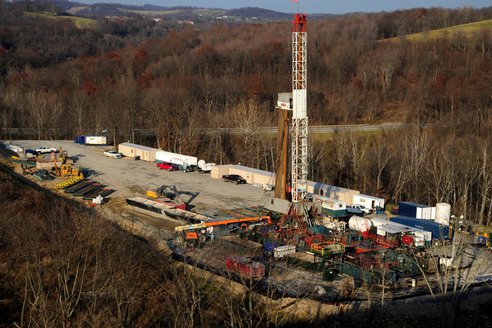 An example of a hydrofracking rig