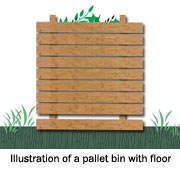 Illustration of a pallet bin with floor